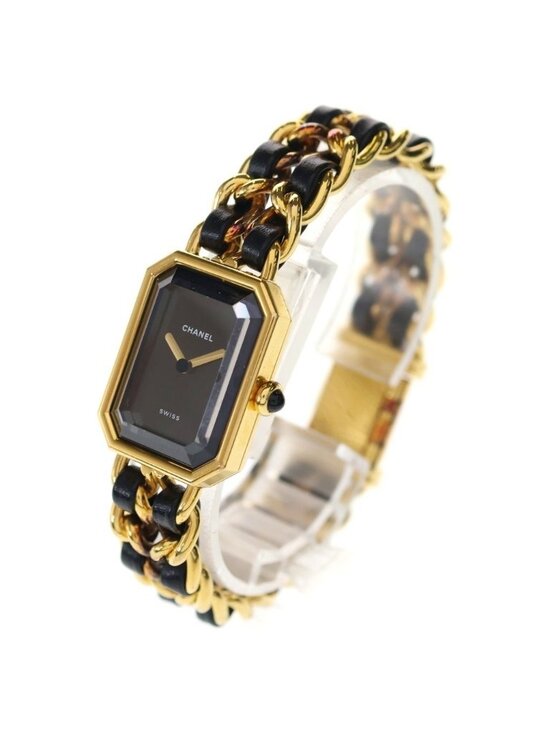 Chanel Premier L Black Dial Leather Quartz Watch main image 5